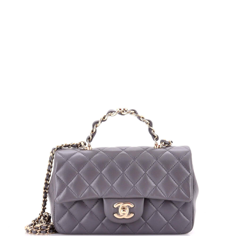 Chanel Mini Classic Single Flap Chain Top Handle Bag